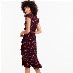 J crew Silk cherry print dress